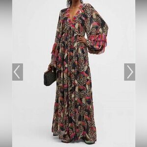 Farm Rio toucan ruffled dress